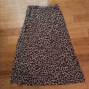 Abercrombie & Fitch Tan and Brown Animal Print Skirt
